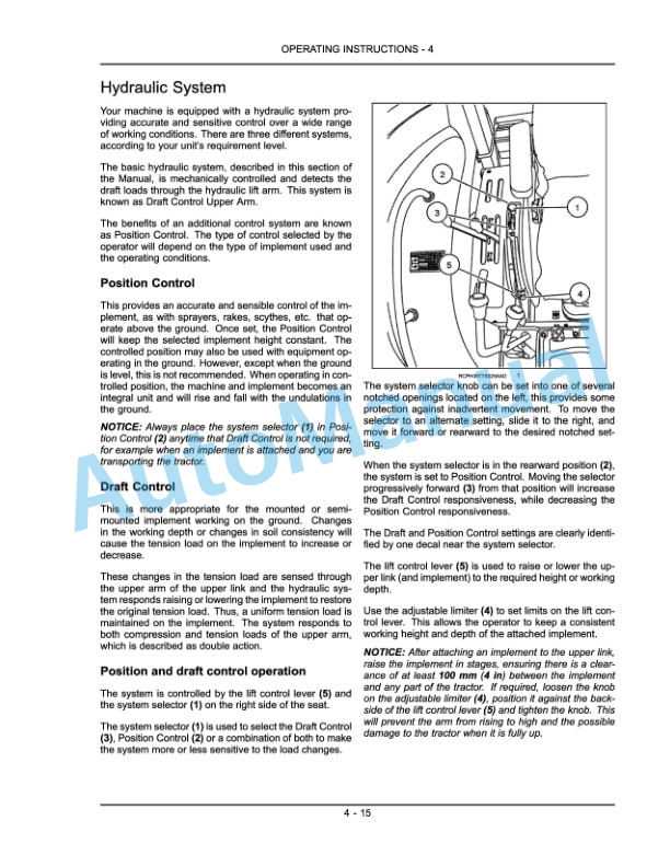 New Holland TS6020, TS6030, TS6030HC Tractor Operation and Maintenance Manual 84279727 3 New Holland TS6020, TS6030, TS6030HC Tractor Operation and Maintenance Manual 84279727-3