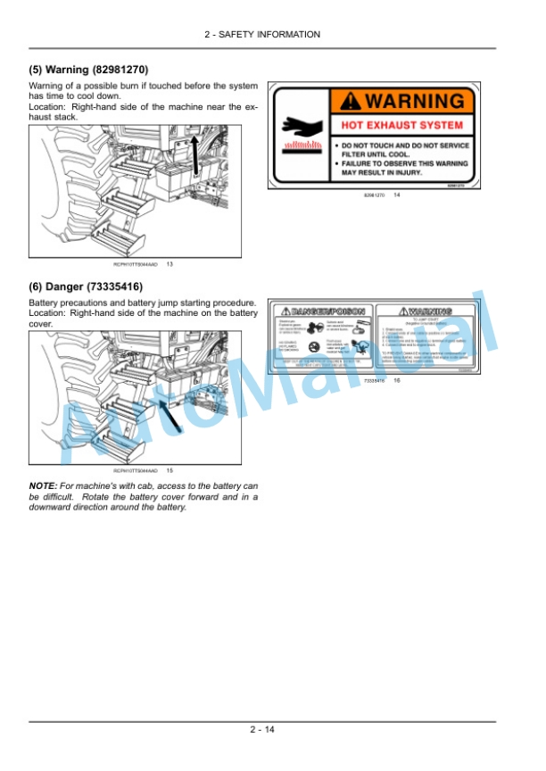 New Holland TS6020, TS6030, TS6030HC Tractor Operation and Maintenance Manual 84497609 2 New Holland TS6020, TS6030, TS6030HC Tractor Operation and Maintenance Manual 84497609-2
