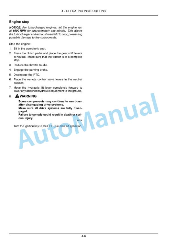 New Holland TS6.110, TS6.110HC, TS6.120, TS6.120HC, TS6.130, T6.140 Tier 4B Final Tractor Operation and Maintenance Manual 47954398 3 New Holland TS6.110, TS6.110HC, TS6.120, TS6.120HC, TS6.130, T6.140 Tier 4B Final Tractor Operation and Maintenance Manual 47954398 - Image 3