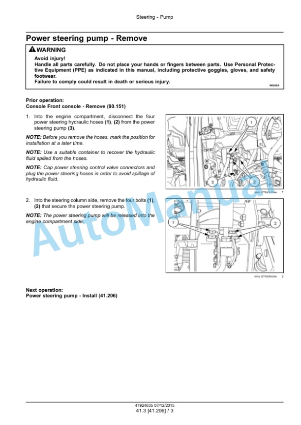 New Holland TS6.110, TS6.110HC, TS6.120, TS6.120HC, TS6.130, T6.140 Tier 4B Final Tractor Service Manual 47924635 3 New Holland TS6.110, TS6.110HC, TS6.120, TS6.120HC, TS6.130, T6.140 Tier 4B Final Tractor Service Manual 47924635 - Image 3