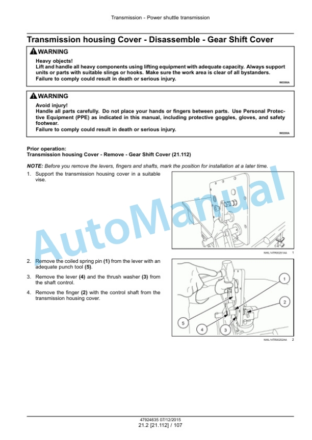 New Holland TS6.110, TS6.110HC, TS6.120, TS6.120HC, TS6.130, T6.140 Tier 4B Final Tractor Service Manual 47955984 3 New Holland TS6.110, TS6.110HC, TS6.120, TS6.120HC, TS6.130, T6.140 Tier 4B Final Tractor Service Manual 47955984 - Image 3