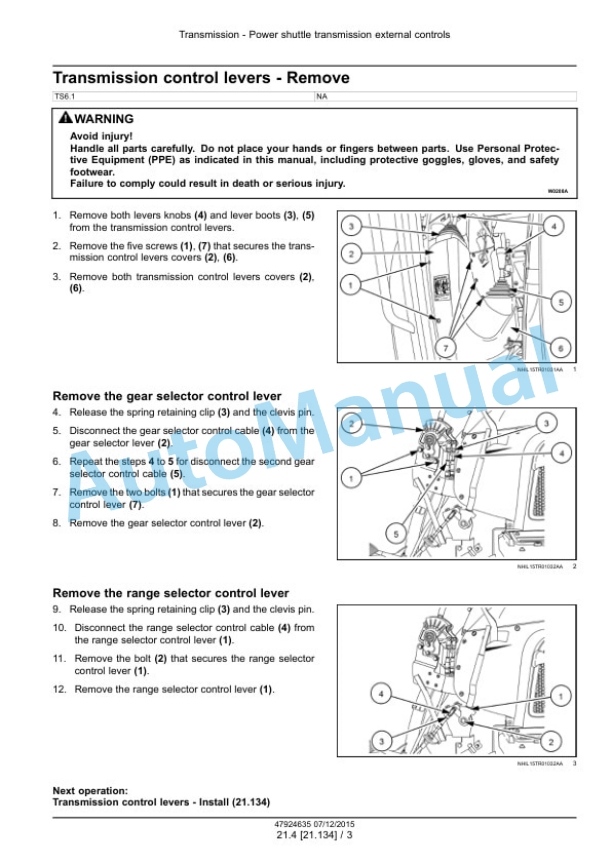 New Holland TS6.110, TS6.110HC, TS6.120, TS6.120HC, TS6.130, T6.140 Tier 4B Final Tractor Service Manual 47955984 4 New Holland TS6.110, TS6.110HC, TS6.120, TS6.120HC, TS6.130, T6.140 Tier 4B Final Tractor Service Manual 47955984 - Image 4