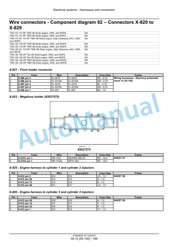 New Holland TS6.110, TS6.110HC, TS6.120, TS6.120HC, TS6.130, T6.140 Tier 4B Final Tractor Service Manual 47955988 2 New Holland TS6.110, TS6.110HC, TS6.120, TS6.120HC, TS6.130, T6.140 Tier 4B Final Tractor Service Manual 47955988-2