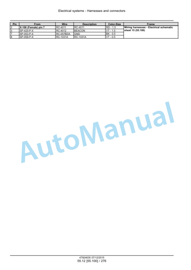 New Holland TS6.110, TS6.110HC, TS6.120, TS6.120HC, TS6.130, T6.140 Tier 4B Final Tractor Service Manual 47955988 3 New Holland TS6.110, TS6.110HC, TS6.120, TS6.120HC, TS6.130, T6.140 Tier 4B Final Tractor Service Manual 47955988-3