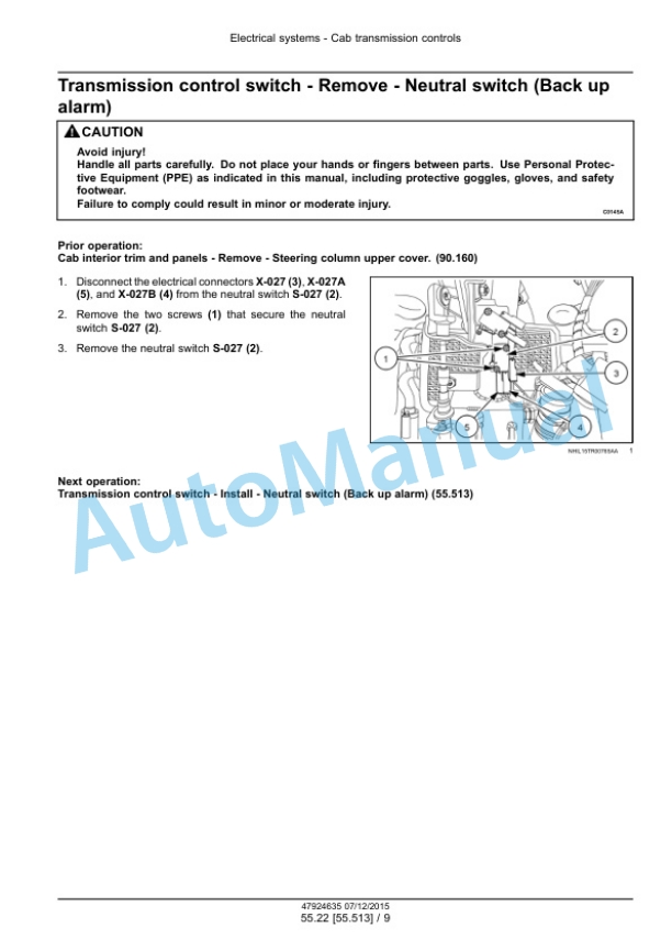 New Holland TS6.110, TS6.110HC, TS6.120, TS6.120HC, TS6.130, T6.140 Tier 4B Final Tractor Service Manual 47955989 4 New Holland TS6.110, TS6.110HC, TS6.120, TS6.120HC, TS6.130, T6.140 Tier 4B Final Tractor Service Manual 47955989 - Image 4