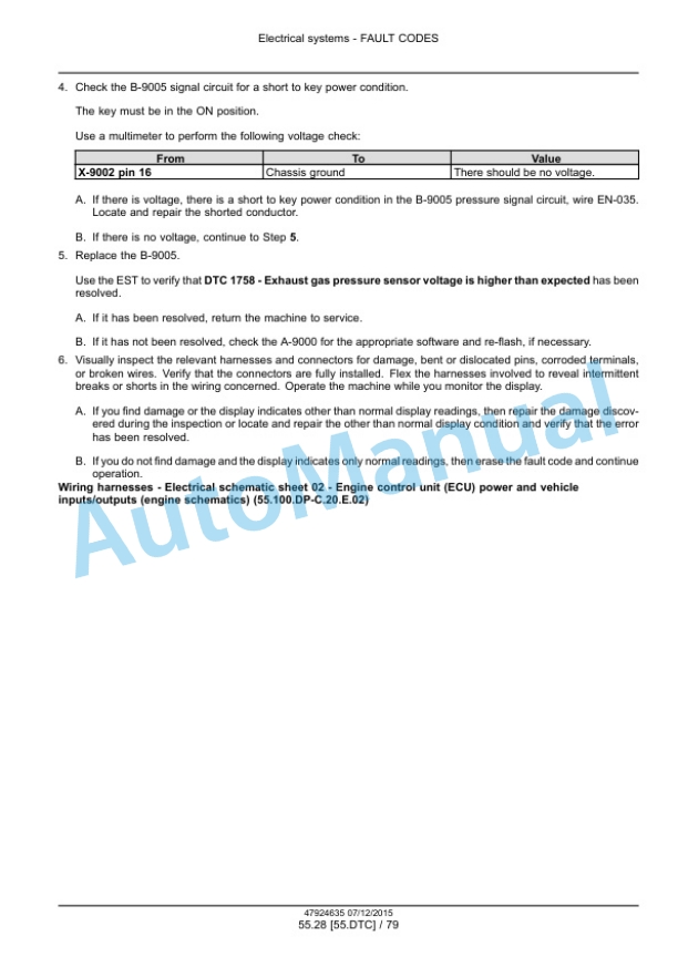 New Holland TS6.110, TS6.110HC, TS6.120, TS6.120HC, TS6.130, T6.140 Tier 4B Final Tractor Service Manual 47955990 2 New Holland TS6.110, TS6.110HC, TS6.120, TS6.120HC, TS6.130, T6.140 Tier 4B Final Tractor Service Manual 47955990-2