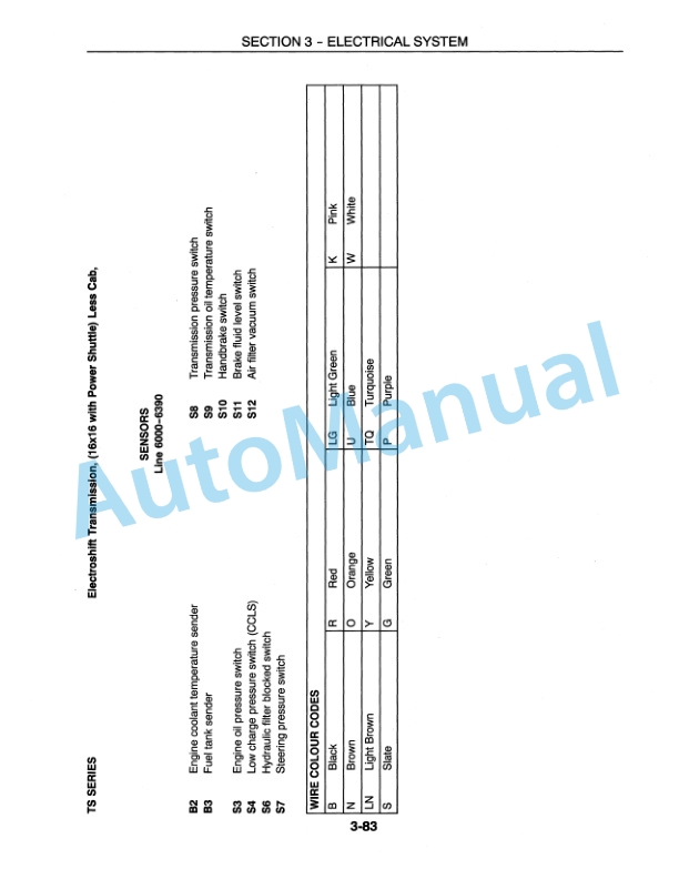 New Holland TS90, TS100, TS110 Repair Manual 86617681 3 New Holland TS90, TS100, TS110 Repair Manual 86617681-3
