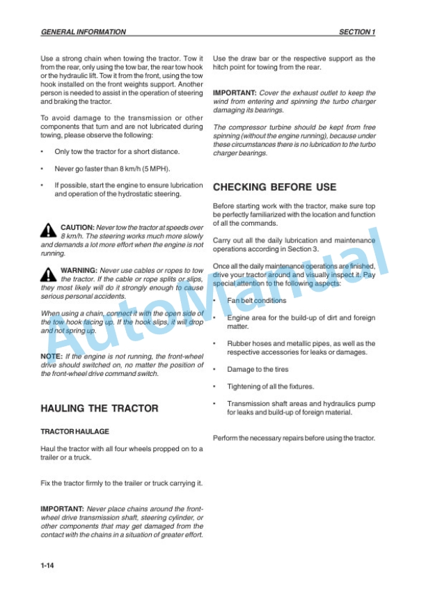 New Holland TS90, TS100, TS110, TS120 Tractor Operation and Maintenance Manual 73400916 2 New Holland TS90, TS100, TS110, TS120 Tractor Operation and Maintenance Manual 73400916-2