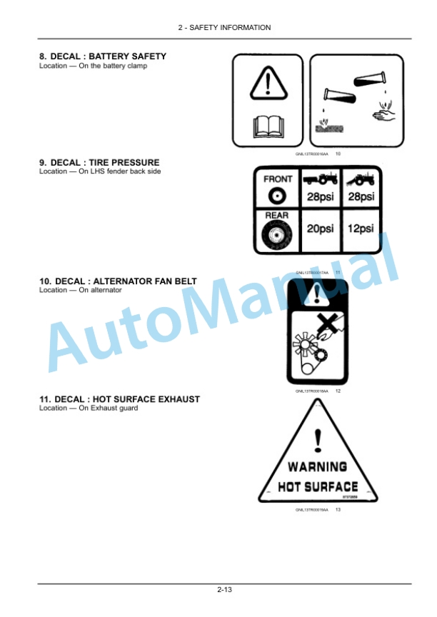 New Holland TT35, TT40, TT45 Tractor Operation and Maintenance Manual 48013327 2 New Holland TT35, TT40, TT45 Tractor Operation and Maintenance Manual 48013327-2