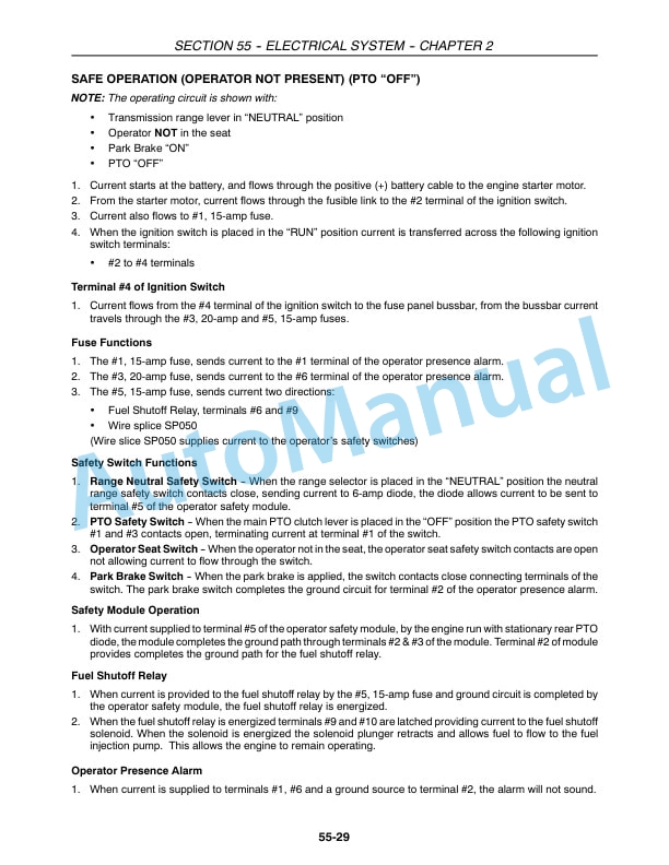 New Holland TT45A, TT50A Tractor Repair Manual 87655300 4 New Holland TT45A, TT50A Tractor Repair Manual 87655300-4