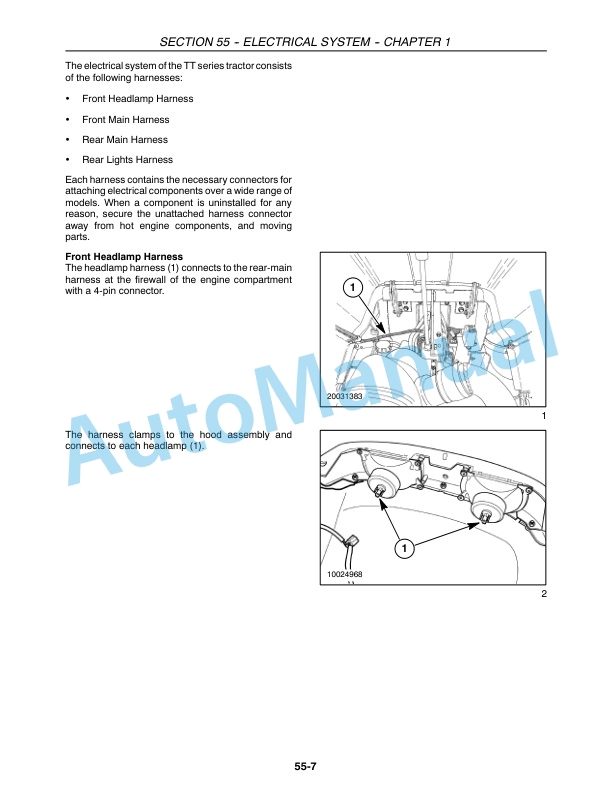 New Holland TT55, TT75 Tractor Repair Manual 87042100 5 New Holland TT55, TT75 Tractor Repair Manual 87042100 - Image 5