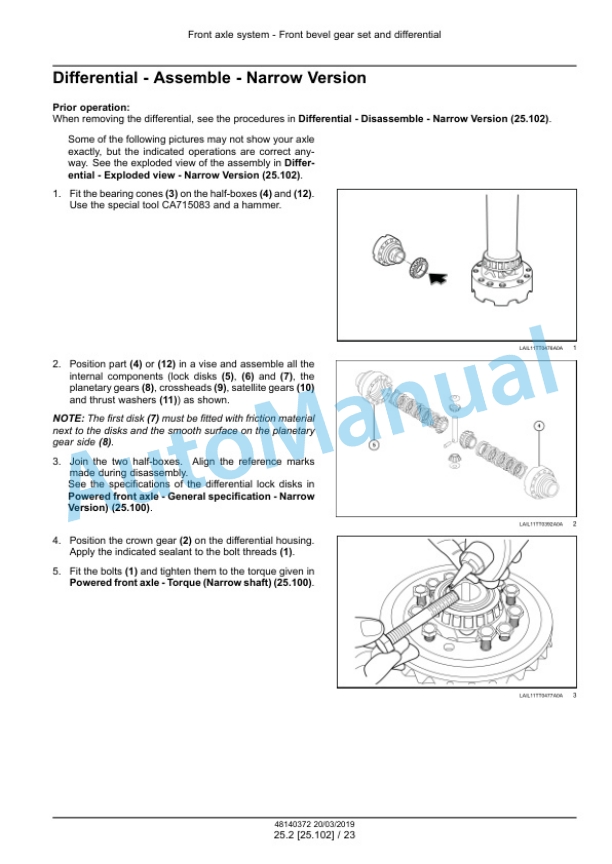 New Holland TT55F, TT65F, TT75F, TT55, TT65, TT75 Tractor Service Manual 48140372 3 New Holland TT55F, TT65F, TT75F, TT55, TT65, TT75 Tractor Service Manual 48140372 - Image 3