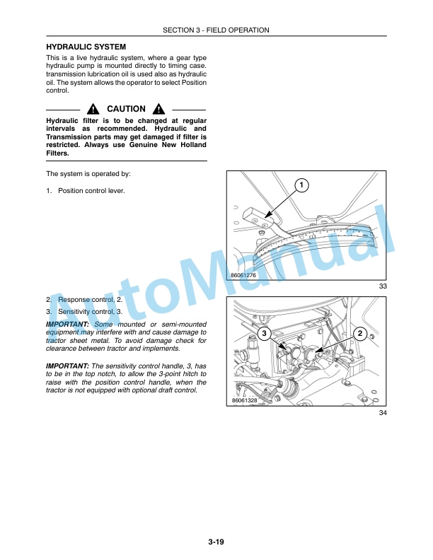 New Holland TT60A, TT75A Tractor Operation and Maintenance Manual 87473188 3 New Holland TT60A, TT75A Tractor Operation and Maintenance Manual 87473188 - Image 3
