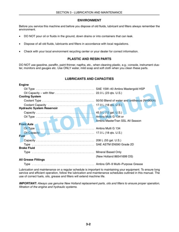 New Holland TV145 Tractor Operation and Maintenance Manual 87639930 4 New Holland TV145 Tractor Operation and Maintenance Manual 87639930 - Image 4
