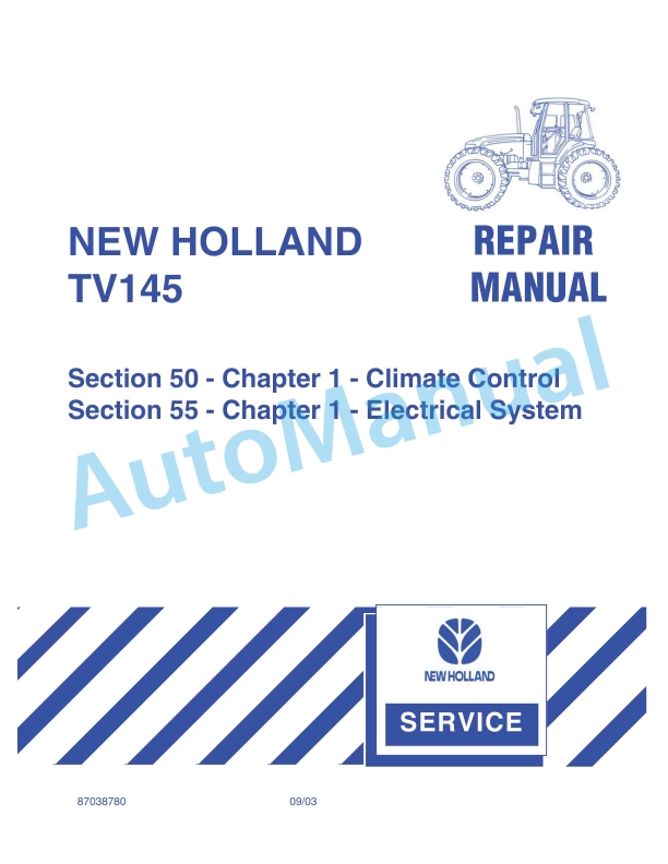 New Holland TV145 Tractor Repair Manual 87038780