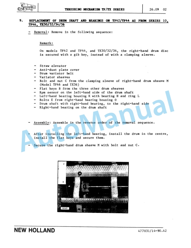 New Holland TX36, TX66, TX68 TX Series Combine Service Manual 40483610 4 New Holland TX36, TX66, TX68 TX Series Combine Service Manual 40483610 - Image 4