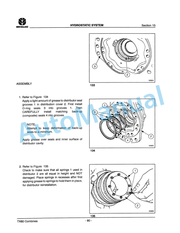 New Holland TX66, TX68 Repair Manual 86603390 3 New Holland TX66, TX68 Repair Manual 86603390-3
