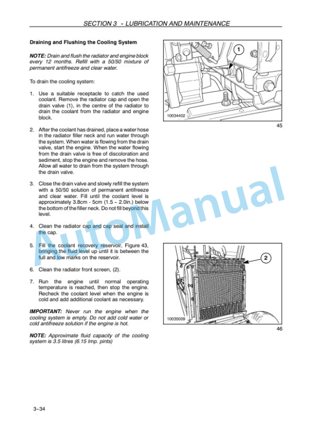 New Holland TZ21D, TZ24D Compact Tractor Operation and Maintenance Manual 84290017 4 New Holland TZ21D, TZ24D Compact Tractor Operation and Maintenance Manual 84290017 - Image 4