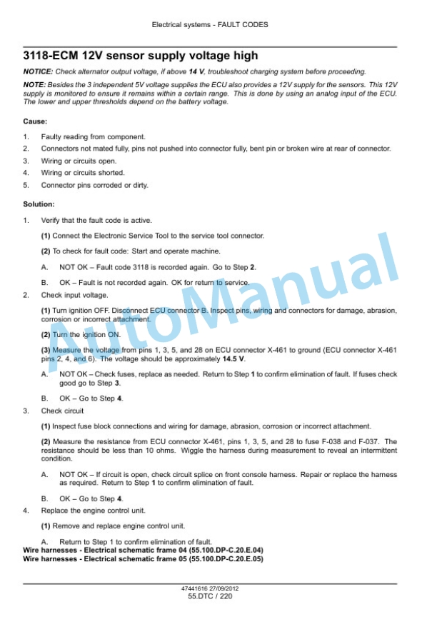 New Holland U80C Electrical System Service Manual 47447776 3 New Holland U80C Electrical System Service Manual 47447776-3