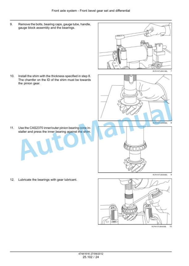 New Holland U80C Front Axle System - 25, Powered Front Axle - 100 Service Manual 47447773 2 New Holland U80C Front Axle System - 25, Powered Front Axle - 100 Service Manual 47447773-2