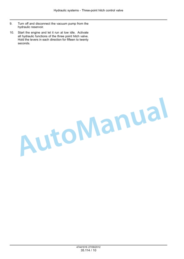 New Holland U80C Hydraulic System Service Manual 47447774 2 New Holland U80C Hydraulic System Service Manual 47447774-2
