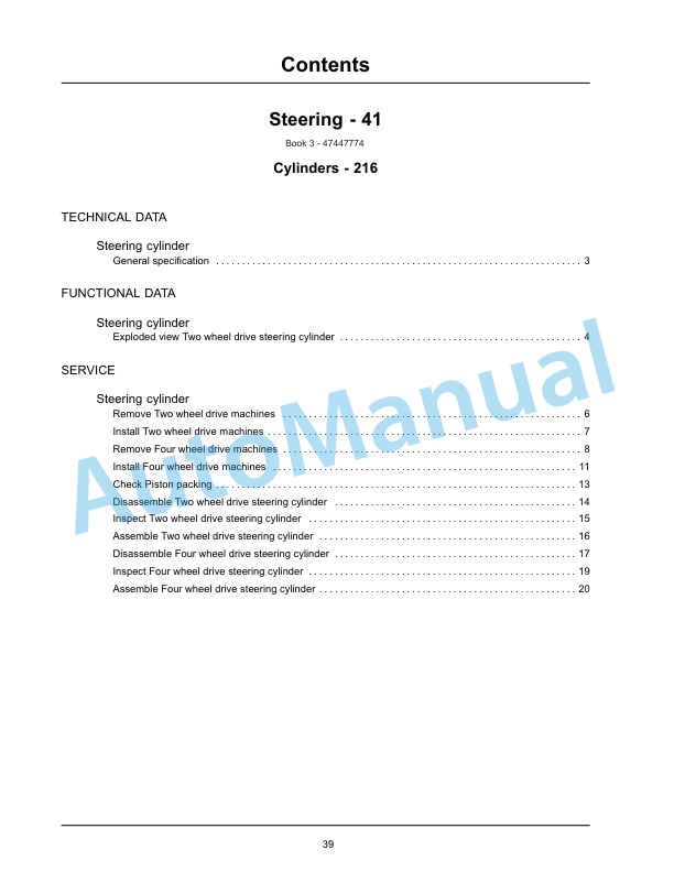 New Holland U80C Tier 4 Tractor Loader Service Manual 47447778 4 New Holland U80C Tier 4 Tractor Loader Service Manual 47447778-4