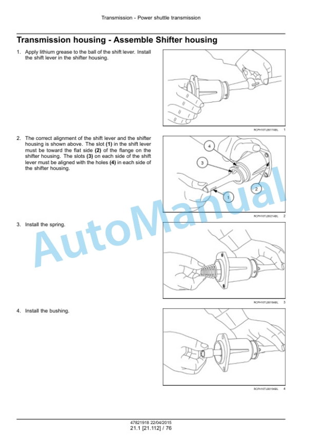 New Holland U80C Tier 4B Final Tractor Loader Service Manual 47881789 4 New Holland U80C Tier 4B Final Tractor Loader Service Manual 47881789 - Image 4