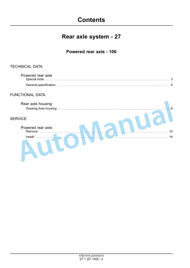 New Holland U80C Tier 4B Final Tractor Loader Service Manual 47881790 3 New Holland U80C Tier 4B Final Tractor Loader Service Manual 47881790 - Image 3