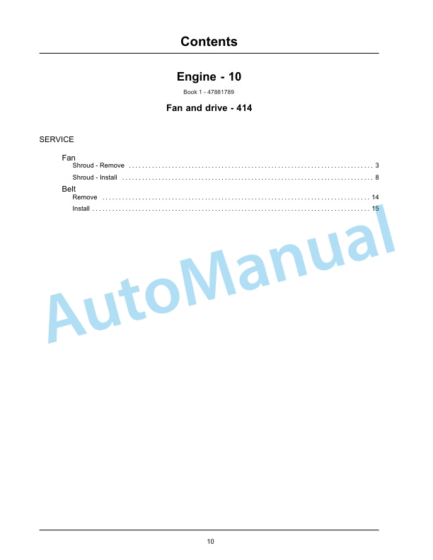 New Holland U80C Tier 4B Final Tractor Loader Service Manual 47881796 2 New Holland U80C Tier 4B Final Tractor Loader Service Manual 47881796-2