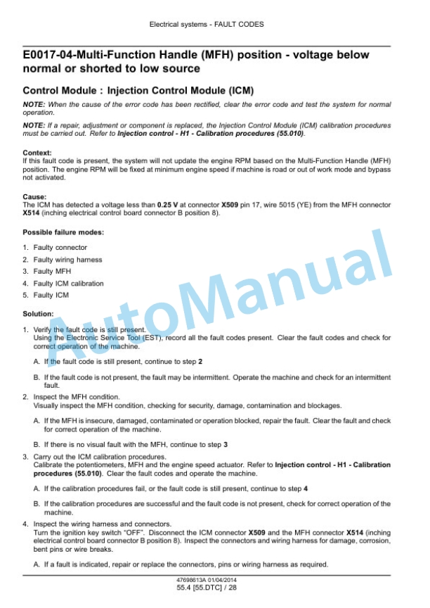 New Holland VM3080Plus, VM3090Plus, VL5060Plus, VL5080Plus, VL5090Plus Grape Harvester Service Manual 47698613A 5 New Holland VM3080Plus, VM3090Plus, VL5060Plus, VL5080Plus, VL5090Plus Grape Harvester Service Manual 47698613A-5