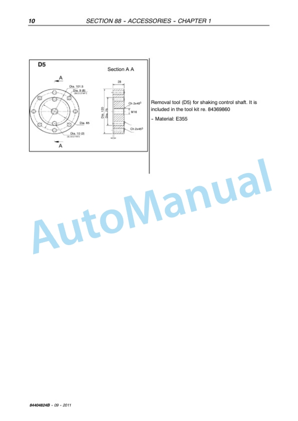 New Holland VX7090 Grape Harvester Service Manual 84404824B 5 New Holland VX7090 Grape Harvester Service Manual 84404824B - Image 5