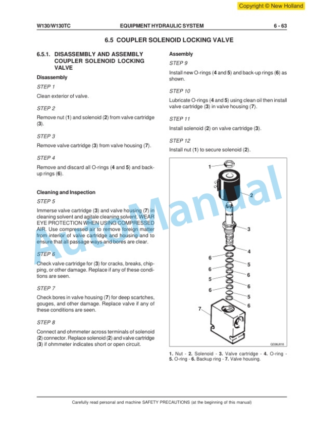 New Holland W130, W130TC Wheel Loader Workshop Manual 6041349200EN 5 New Holland W130, W130TC Wheel Loader Workshop Manual 6041349200EN-5