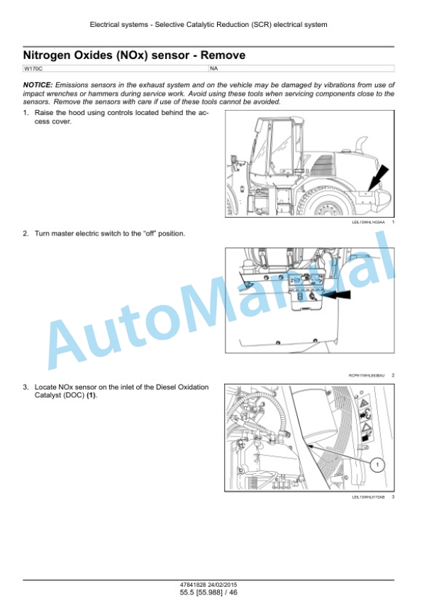New Holland W130C, W170C Tier 4B Final Wheel Loader Service Manual 47865320 4 New Holland W130C, W170C Tier 4B Final Wheel Loader Service Manual 47865320 - Image 4