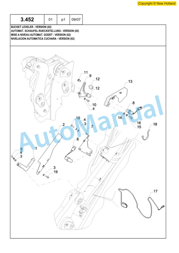 New Holland W170B Tier 3 Wheel Loader Service Parts Catalogue 6040435100 3 New Holland W170B Tier 3 Wheel Loader Service Parts Catalogue 6040435100-3