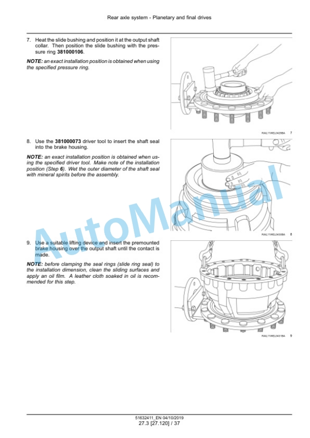 Alternative view of New Holland W170D, W190D Stage V Wheel Loader Service Manual 51632411