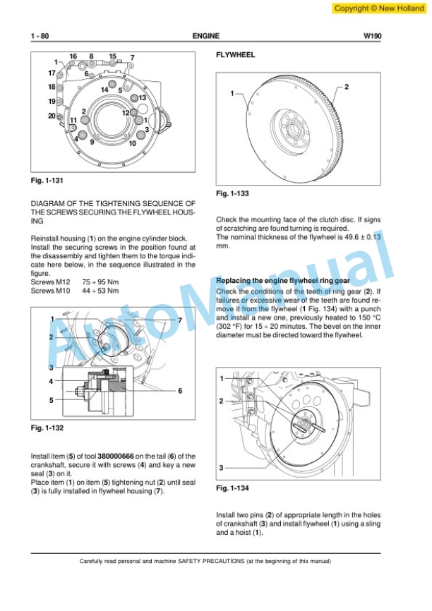 New Holland W190 Wheel Loader Workshop Manual 6041350201 2 New Holland W190 Wheel Loader Workshop Manual 6041350201-2