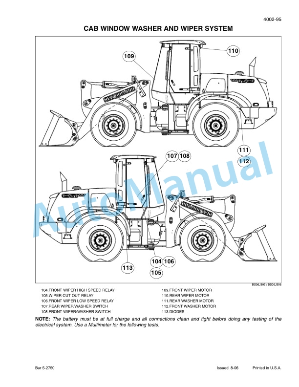 New Holland W190B Tier 3 Wheel Loader Service Manual 842499253 2 New Holland W190B Tier 3 Wheel Loader Service Manual 842499253-2