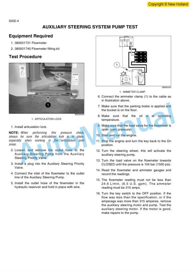 New Holland W190B Wheel Loader Workshop Manual 87614929 3 New Holland W190B Wheel Loader Workshop Manual 87614929-3