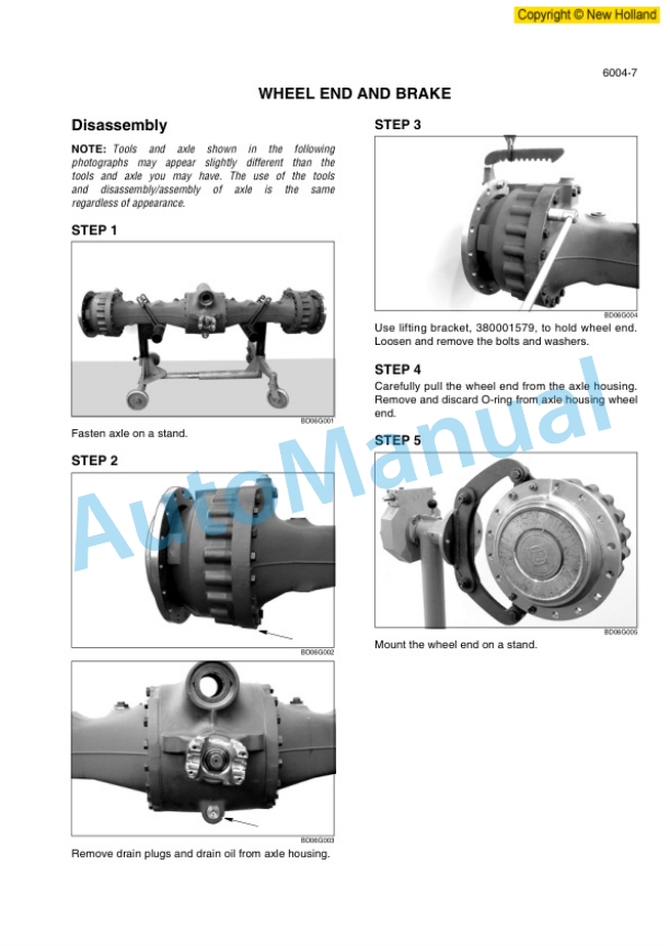 New Holland W190B Wheel Loader Workshop Manual 87614929 4 New Holland W190B Wheel Loader Workshop Manual 87614929-4