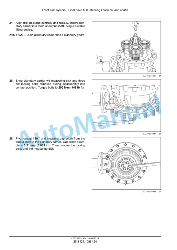 New Holland W190C, W230C Tier 4A Interim Wheel Loader Service Manual 47865327 3 New Holland W190C, W230C Tier 4A Interim Wheel Loader Service Manual 47865327 - Image 3