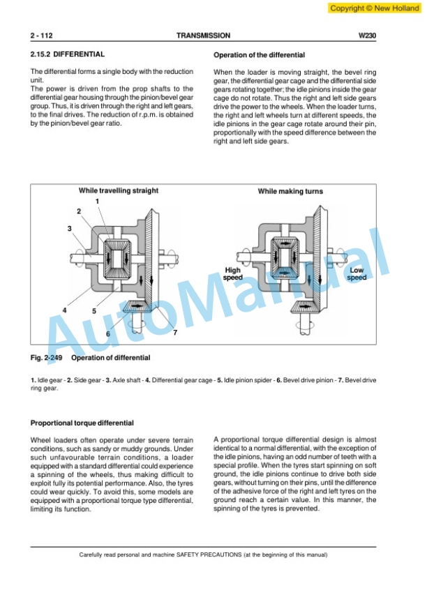 New Holland W230 Wheel Loader Workshop Manual 6041350700EN 3 New Holland W230 Wheel Loader Workshop Manual 6041350700EN-3