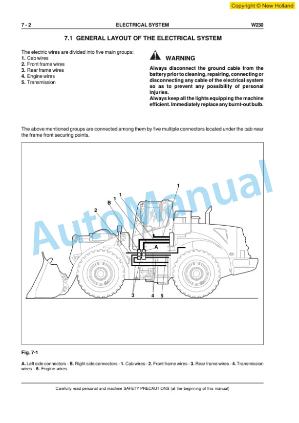 New Holland W230 Wheel Loader Workshop Manual 6041350700EN 5 New Holland W230 Wheel Loader Workshop Manual 6041350700EN-5
