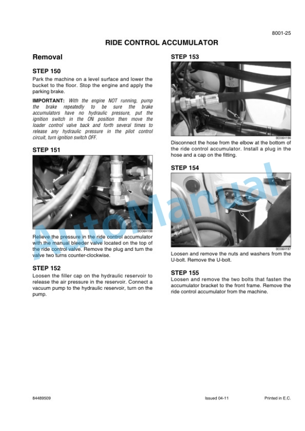 New Holland W230C Wheel Loader Service Manual 84489509 5 New Holland W230C Wheel Loader Service Manual 84489509-5