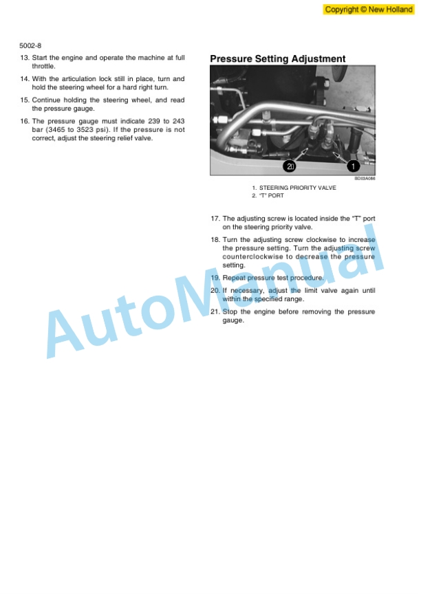 New Holland W270B Wheel Loader Workshop Manual 87661531 3 New Holland W270B Wheel Loader Workshop Manual 87661531-3