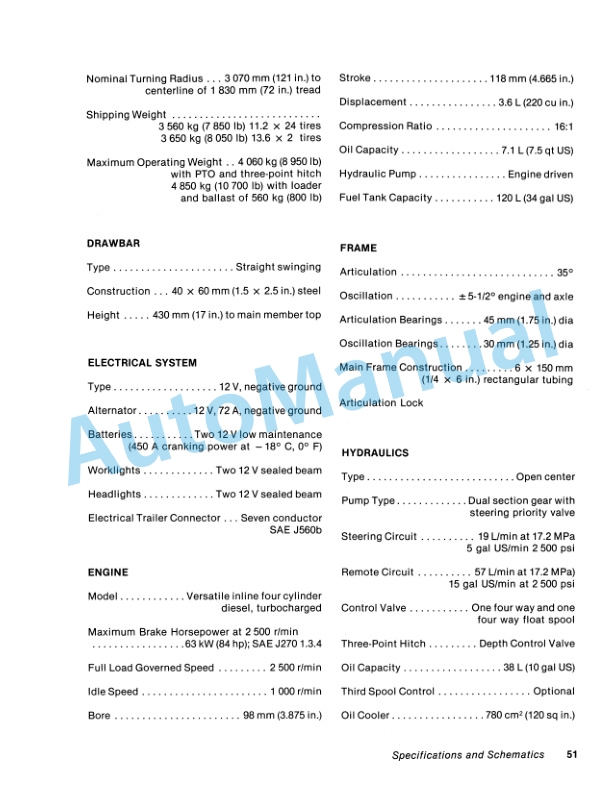 Versatile 160 Tractor Operation and Maintenance Manual 42016011-5