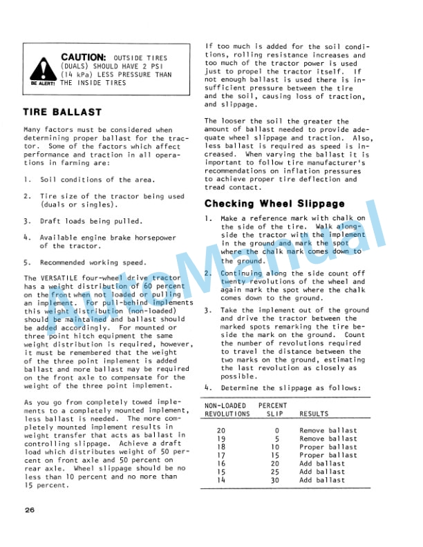 Versatile 825 Series 2 Tractor Operation and Maintenance Manual 42075020 3 Versatile 825 Series 2 Tractor Operation and Maintenance Manual 42075020 - Image 3