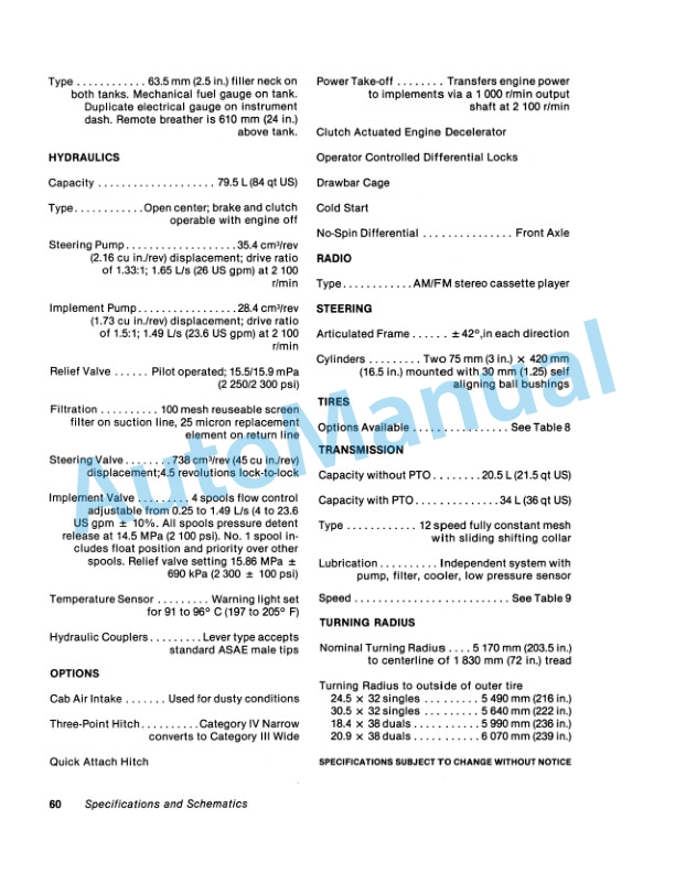 Versatile 835, 855, 875, 895 Tractor Operation and Maintenance Manual 42083542 5 Versatile 835, 855, 875, 895 Tractor Operation and Maintenance Manual 42083542-5