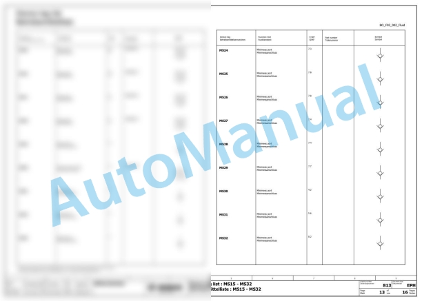 Bomag BC 1173 RB-5 Refuse Compactor Electric, Hydraulic Schematics Diagram 101930421001 - 101930429999 2 Bomag BC 1173 RB-5 Refuse Compactor Electric, Hydraulic Schematics Diagram 101930421001 - 101930429999-2