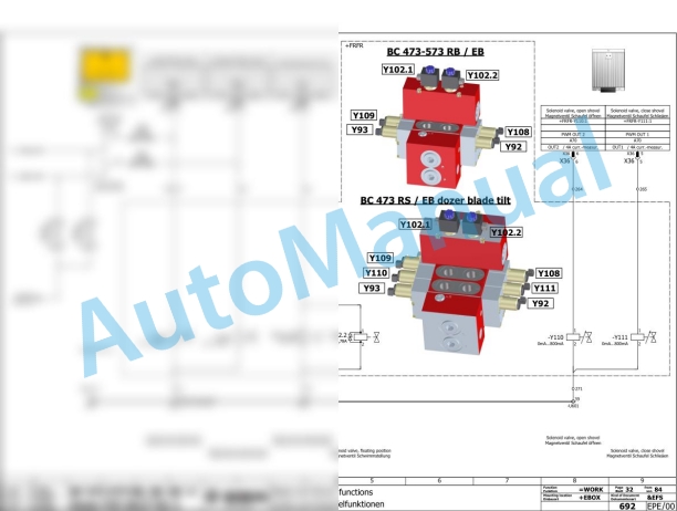 Bomag BC 473 RB-3 Refuse Compactor Electric Schematics Diagram 101930131001 - 101930139999-3