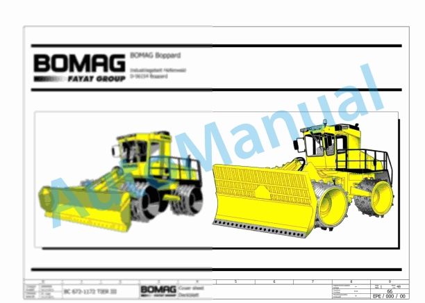 Bomag BC 672 RB-2 Refuse Compactor Electric, Hydraulic Schematics Diagram 101570491001 - 101570491013